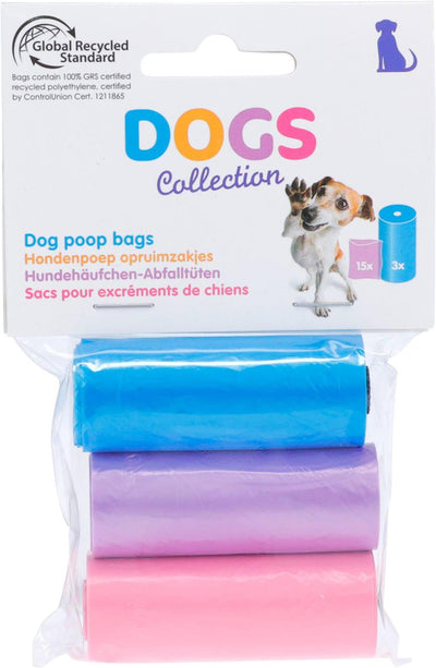 Dogs collection hondenpoepzakjes 3 rol a 15 stuks