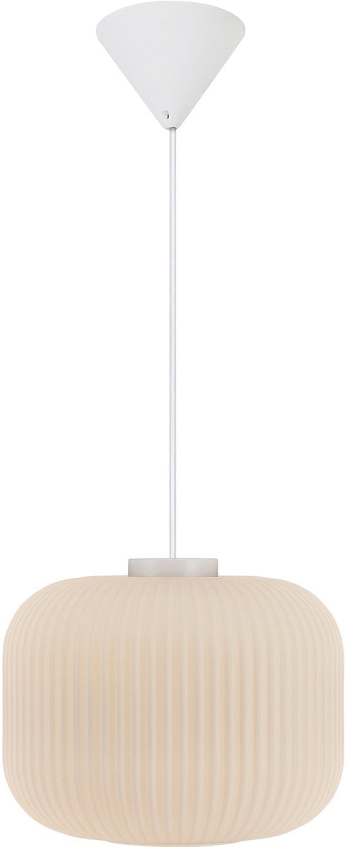 Nordlux milford 30-hanglamp-e27-opaal glas wit