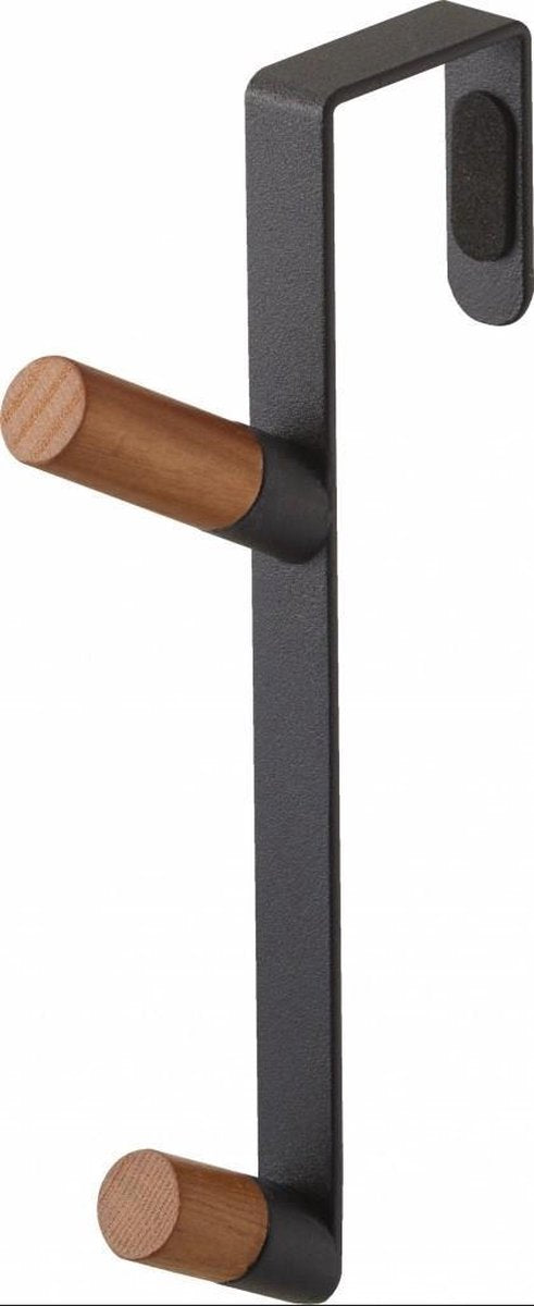 Gancio per porta Yamazaki | appendiabiti da porta - torre - nero