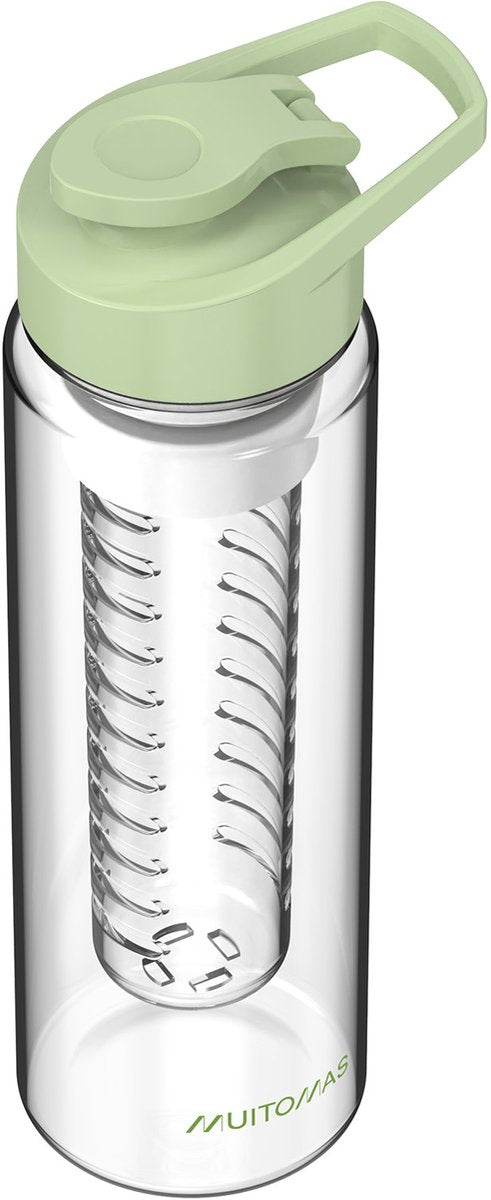 Borraccia Muitomas - infusore per frutta, tè o erbe aromatiche - beccuccio - 700 ml - verde