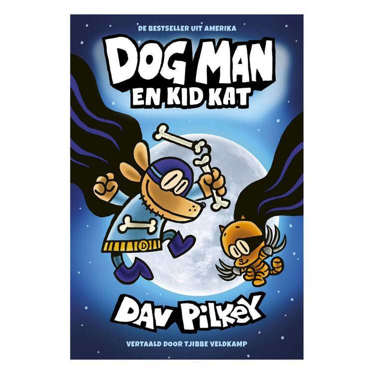 Casa del libro central perro hombre y niño gato