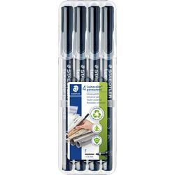 Pennarello permanente ohp staedtler lumocolor nero 4 pezzi