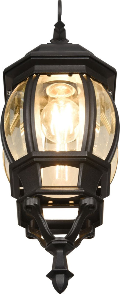Trio elvo - lámpara de pared - negro mate - excl. 1x e27 4w - iluminación exterior - ip23