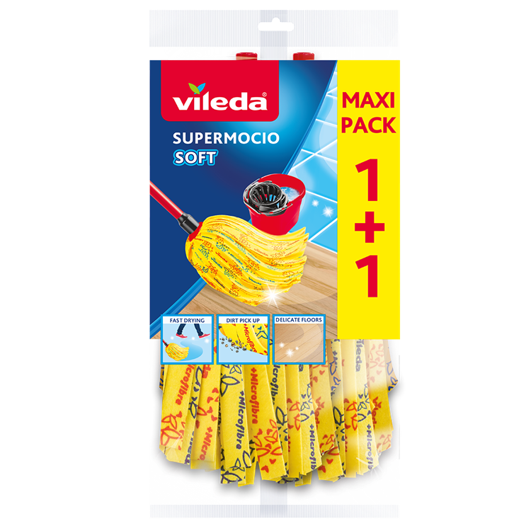 Vileda Vileda Supermocio Soft Microfibra-Mop 2 piezas