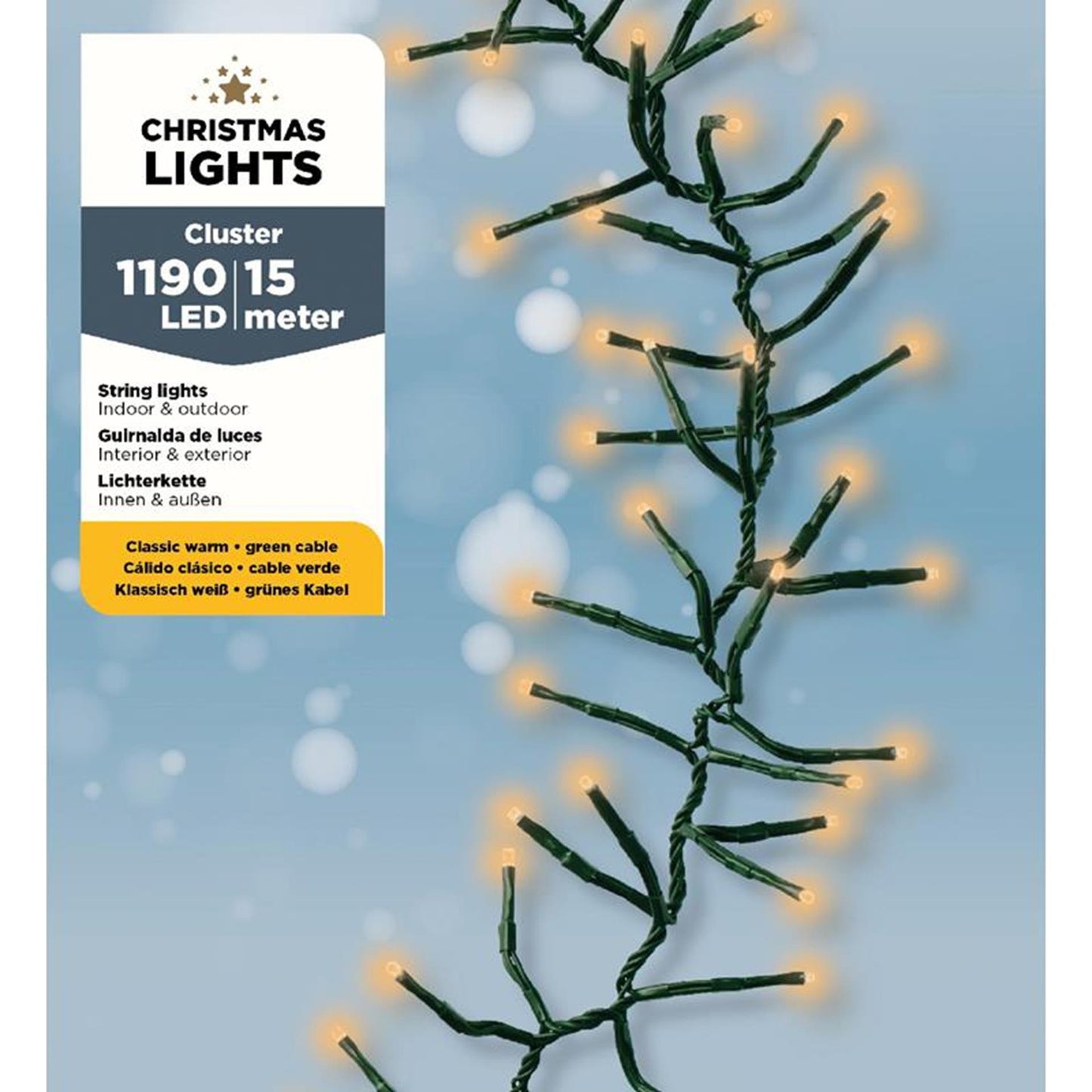 Lumineo grupo de luces navideñas 1190LED blanco cálido