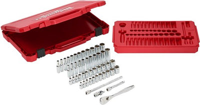 Accessori Milwaukee Set di cricchetto e bussola da 1 4" | metrico | 50 pezzi - 4932464944