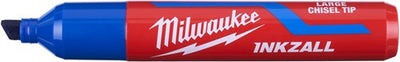 Milwaukee accessories inkzall blue l chisel point marker | 12 pieces - 4932471557