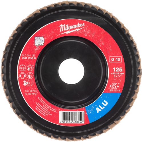 Milwaukee accesorios disco de solapa alu slc50 125mm g40-1 ud - 4932479091 - 4932479091