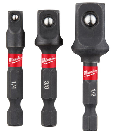 Milwaukee accessoires doppen adapter shockwave set-3pc - 4932479228