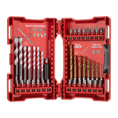 Milwaukee accessoires milwaukee shockwave™ boor slagwerkset | 39 stuks - 4932479854