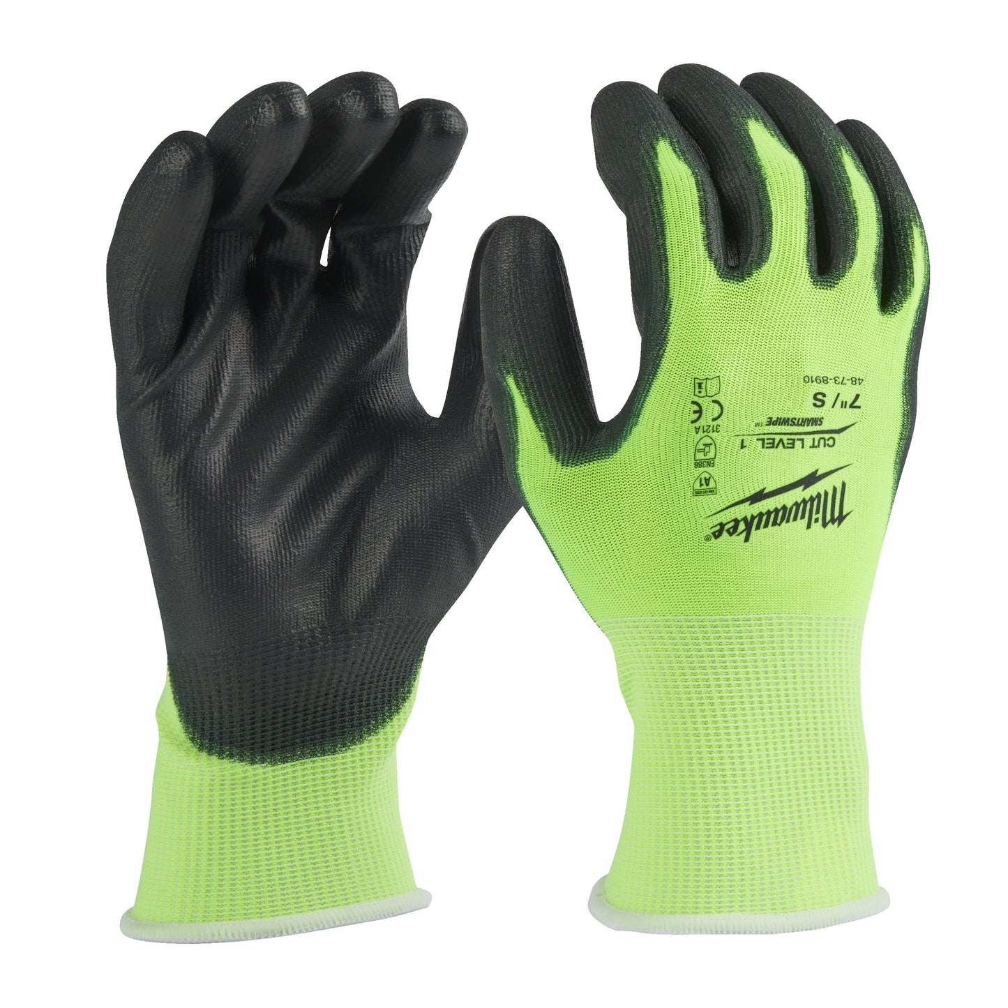 Accesorios Milwaukee guantes de trabajo de alta visibilidad | clase de corte 1 a - 7 s | 1 par - 4932479916