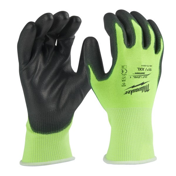 Accesorios Milwaukee guantes de trabajo de alta visibilidad clase de corte 1 a | 8m | 1 par - 4932479917
