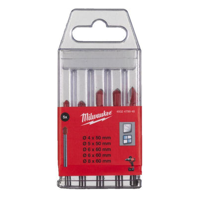 Milwaukee accessoires borenset | glas en keramiek | 4-8 mm - 4932479948