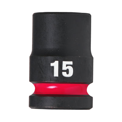 Milwaukee accessoires shockwave krachtdop 1 2 kort 15 mm | 1 stuk - 4932480309