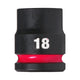 Milwaukee accessoires shockwave krachtdop 1 2 kort 18 mm | 1 stuk - 4932480312