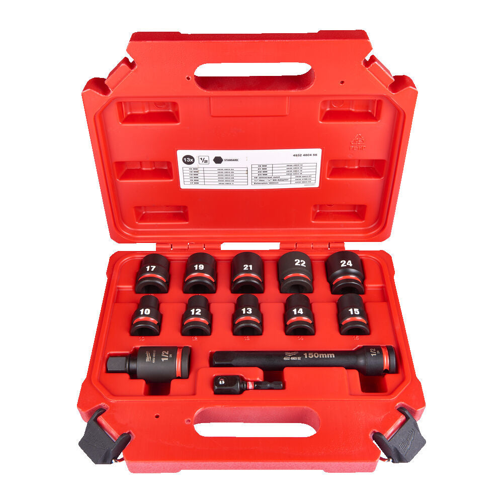 Accesorios Milwaukee tapa shockwave hexagonal 1 2 | set corto-13uds. | 4932480456