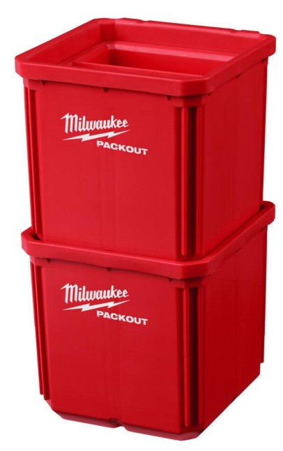 Milwaukee accessoires packout 10x10 cm bakjes (2 stuks) - 4932480698