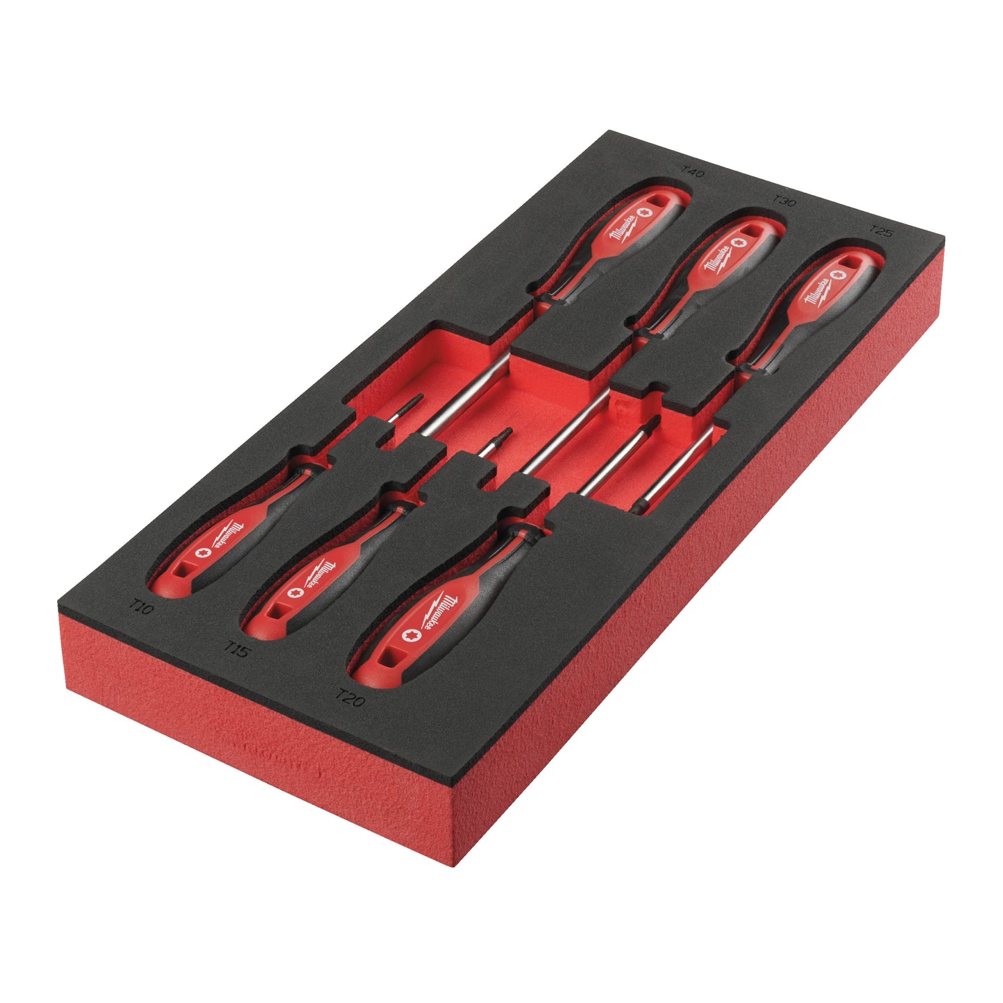 Milwaukee accesorios destornillador con incrustaciones de espuma tx set 2 (6 piezas) - 4932492392