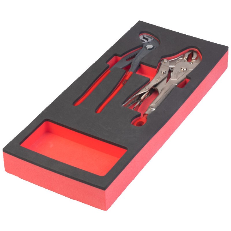 Accesorios Milwaukee alicates para incrustaciones de espuma: alicates de bloqueo curvos de 250 mm y alicates ajustables para bombas de agua de 250 mm (2 piezas) - 4932493255