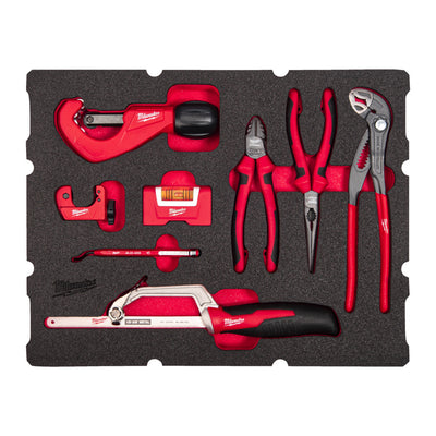 Inserción de espuma Milwaukee adecuada para todas las cajas de herramientas Packout™ con cajones de fontanero | 8 piezas - 4932493639
