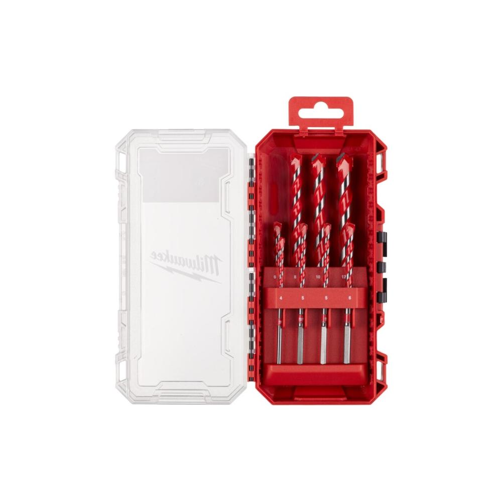 Juego de caja premium de taladros para hormigón de Milwaukee, fácil de empaquetar (4 x 90, 5 5 6 6 x 100, 8 10 12 x 150 mm) - 4932493881