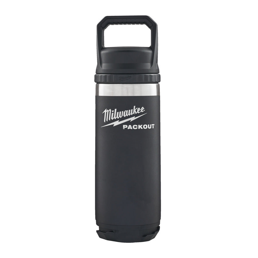 Borraccia Milwaukee packout™ 532 ml con coperchio nera - 4932493992
