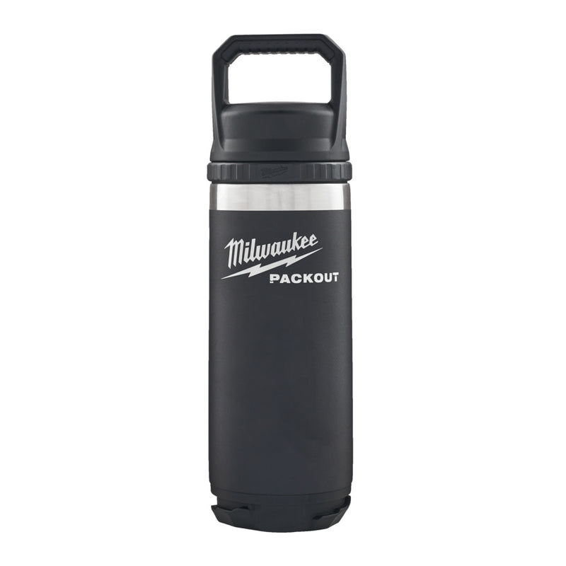 Borraccia Milwaukee packout™ 532 ml con coperchio nera - 4932493992