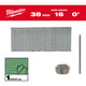 Milwaukee afwerkspijker gegalvaniseerd | 16g | 38mm | sc1 | 2500 stuks - 4932498314