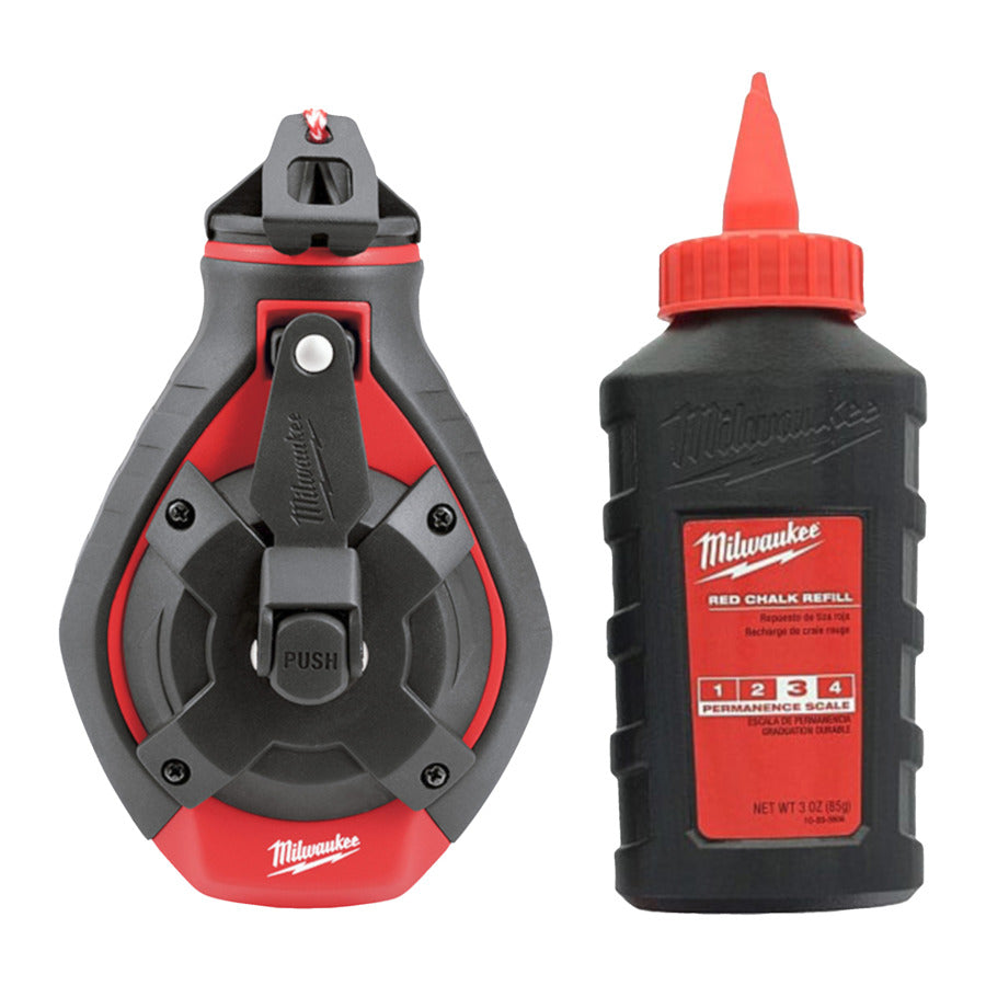 Línea de difuminado Milwaukee línea gruesa y recambio de tiza roja - 4932498391
