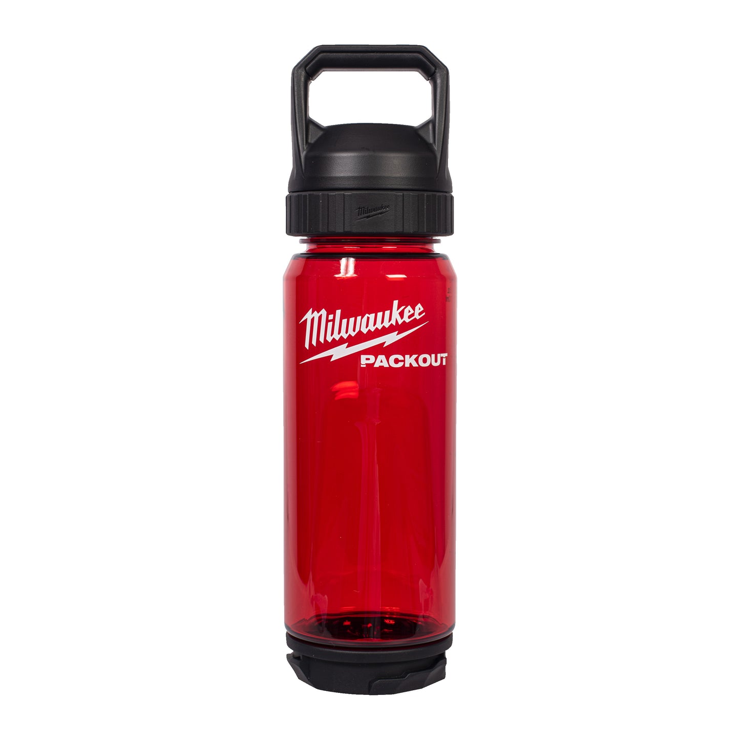Botella de plástico Milwaukee packout™ con tapón para beber | 740ml | rojo - 4932498636
