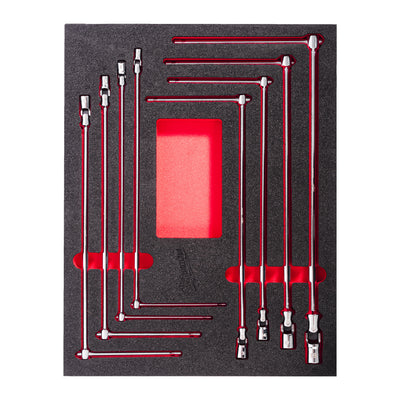 Milwaukee foam inlay t-dopsleutel set met cardangewricht | 8-delig - 4932499113