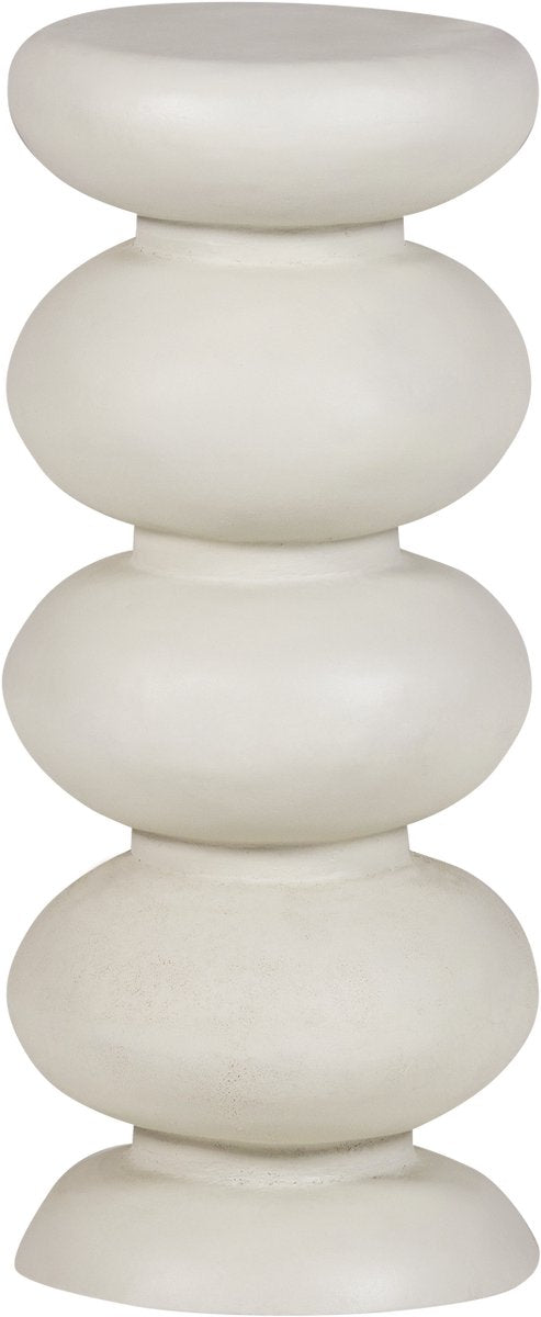 Woood brilo bijzettafel - metaal - creme - 69x29x29