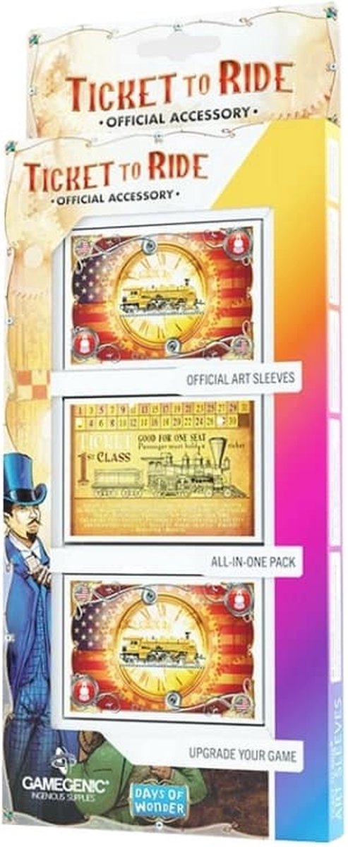 Buste per giochi da tavolo gamegenic 'ticket to ride usa' (152 pezzi) - accessori