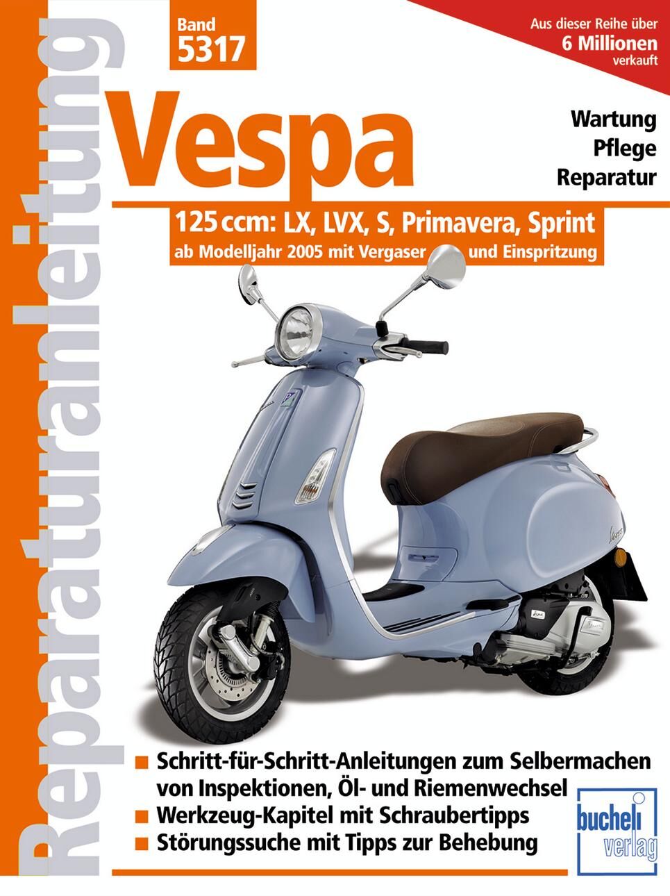 Bucheli-verlag reparaturanleitung book repair instructions vespa 125lx lvx s