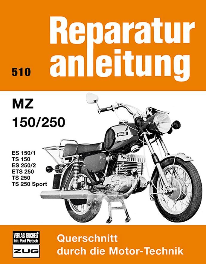 Bucheli-verlag libro de instrucciones de reparación instrucciones de reparación mz 150 250
