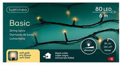 Lumineo kerstverlichting basic 80led outdoor 6m champagne - afbeelding 1