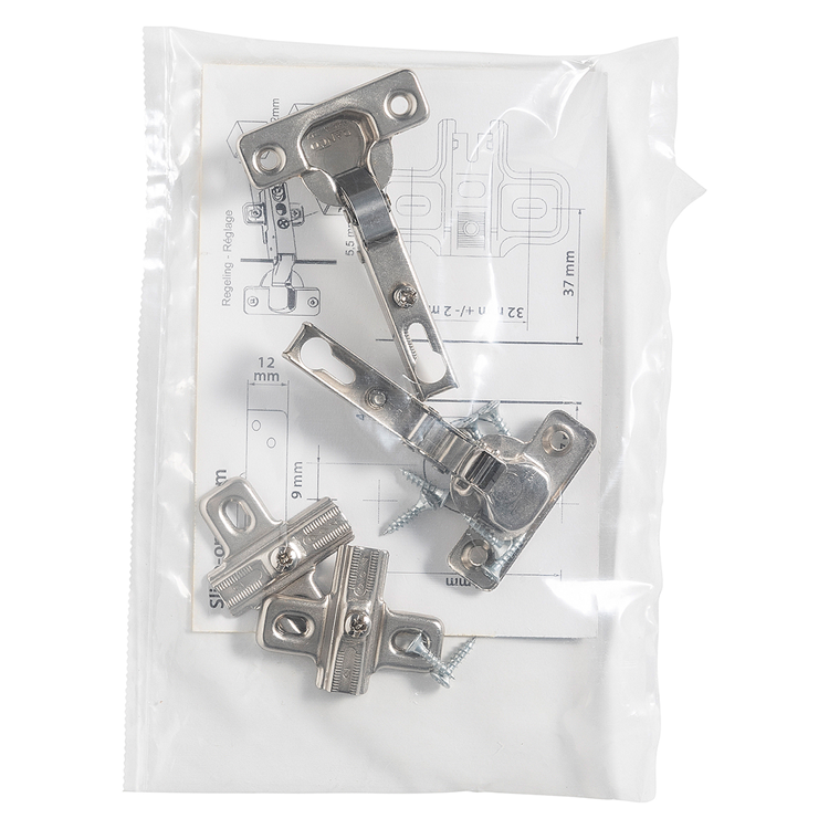 Mack 1071157 - 2 cerniere forate scorrono su anta da esterno 26mm 110° | 5 pezzi