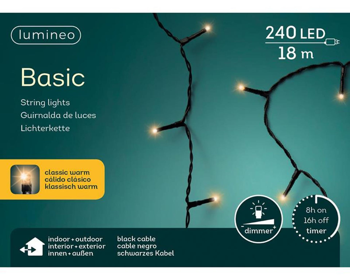 Lumineo kerstverlichting basic 240l classic warm