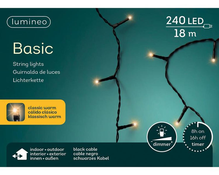 Lumineo Christmas lights basic 240l classic warm