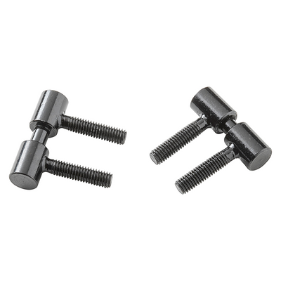 Mack 1071185 - 2 cerniere per mobili forate nere ø 11 x 25 mm | 5 pezzi