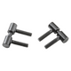Mack 1071185 - 2 cerniere per mobili forate nere ø 11 x 25 mm | 5 pezzi