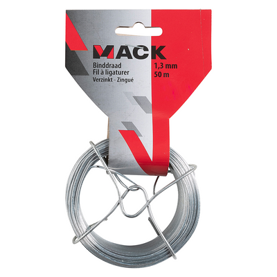 Mack 1072132 - filo di legatura zincato 1,3 mm 50 m tipo 8 | 5 pezzi