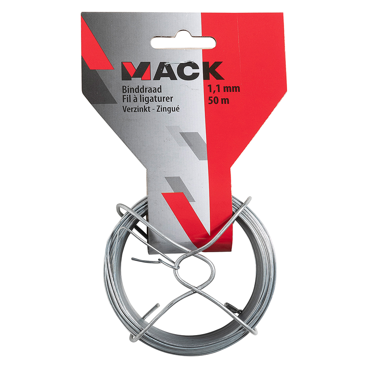 Mack 1072131 - binddraad verzinkt 1,1mm 50m type 6 | 5 stuks
