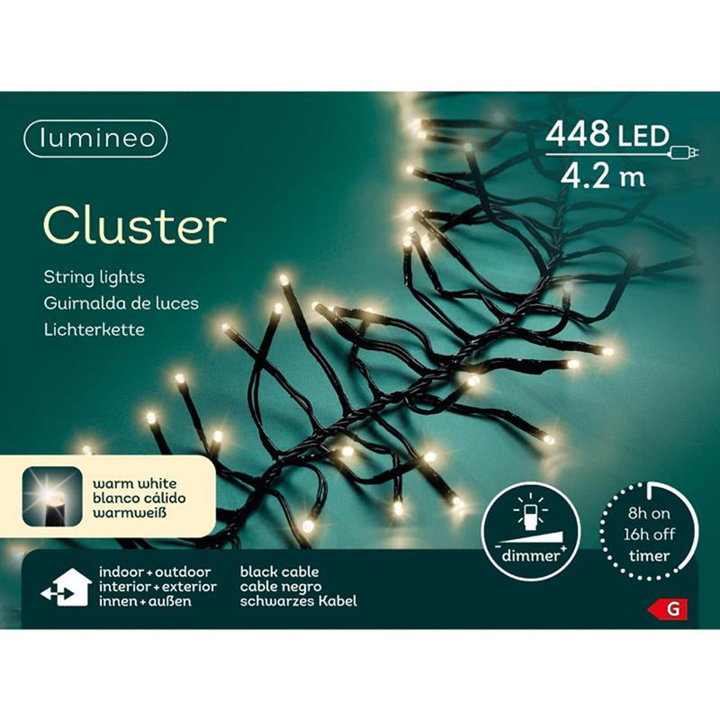 Lumineo cluster di luci natalizie 448led bianco caldo