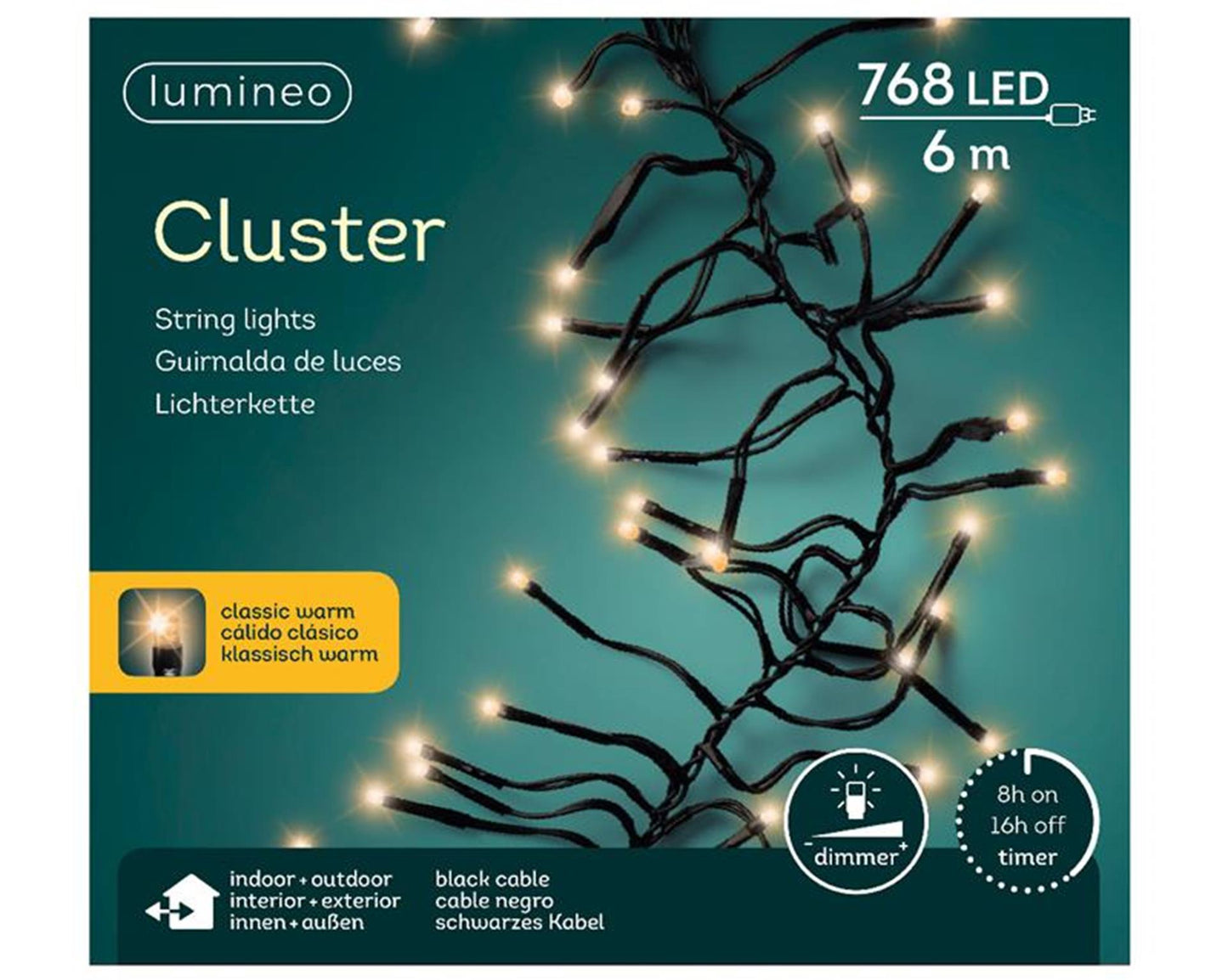 Lumineo luces navideñas grupo LED 768l 6m