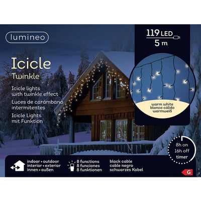 Lumineo ghiacciolo illuminazione 5m 119LED bianco