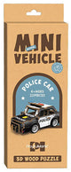 Kit de construcción de madera coche de policía 3D
