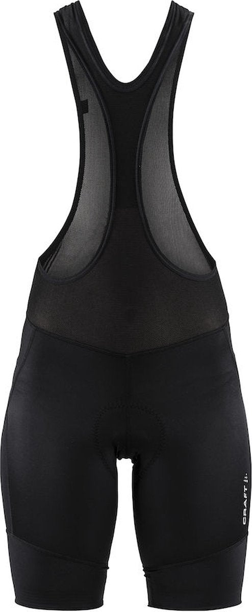 Craft core essence bib shorts w dames fietsbroek - zwart - zilver