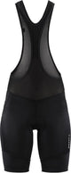 Craft core essence bib shorts w dames fietsbroek - zwart - zilver