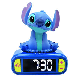 Puntada de radio del reloj despertador 3D con luz y efecto de sonido.